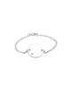 Bracelet femme diamant argent médaille à graver