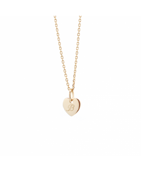 Collier pendentif cœur personnalisé plaqué or - Petits Trésors