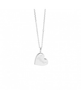 Collier enfant kids cœur argent - Petits Trésors