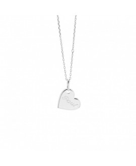 Collier enfant kids cœur argent - Petits Trésors