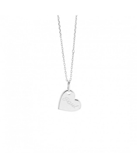 Collier enfant petite médaille cœur - argent - Petits Trésors