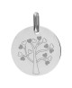 Médaille arbre de vie cœurs - or blanc 18K - Lucas Lucor