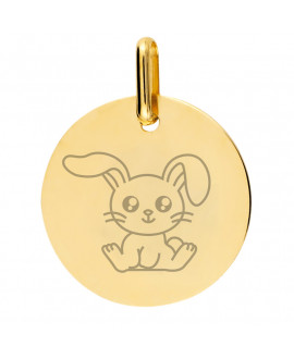 Médaille lapin or jaune 18 K - Lucas Lucor