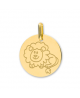 Pendentif zodiaque signe Lion (or jaune)