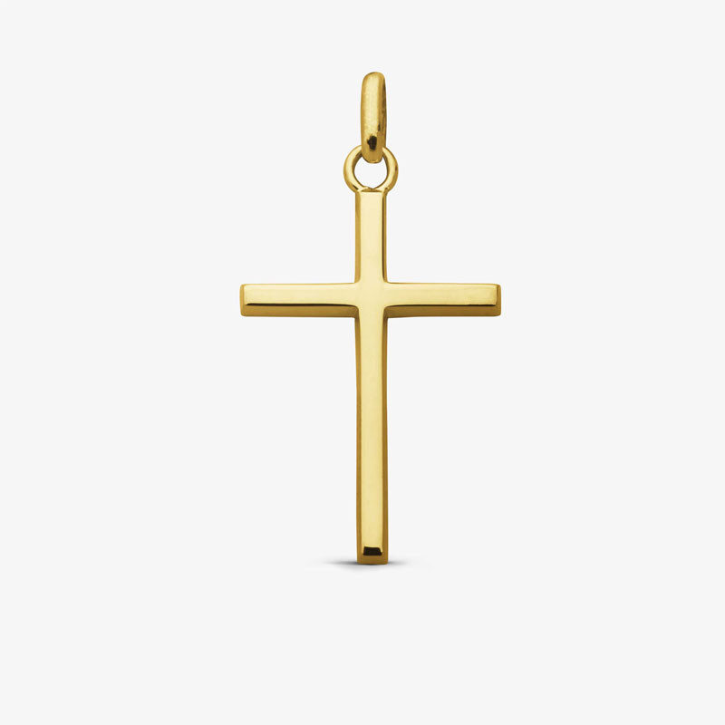 Pendentif croix en or jaune 18 carats - croix chrétienne - AUGIS