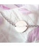 Bracelet femme argent massif médaille à graver