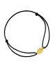 Bracelet cordon médaille miraculeuse or jaune - AUGIS