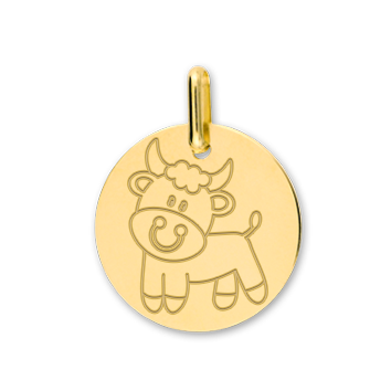 VAN CLEEF & ARPELS MÉDAILLE SIGNE DU ZODIAQUE TAUREAU
