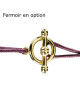 Bracelet enfant liberty - médaille croix ivoire plaqué or