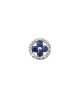 Pendentif femme saphir et brillants or blanc 18K