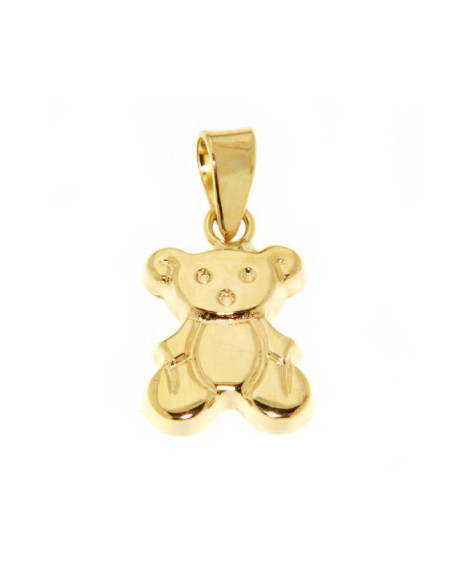 Pin's bijou enfant bébé métal doré pierre précieuse animal ours nounours  N5011