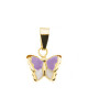 Pendentif enfant papillon rose or jaune 18K