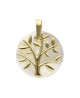 Pendentif arbre de vie or jaune nacre blanche