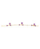 Bracelet enfant perles et breloques fleurs 9K