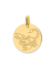 Pendentif zodiaque signe Scorpion (or jaune)
