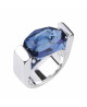 Bague Joséphine argent Swarovski bleu Montana - Clio Blue