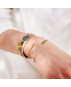 Bracelet jonc plaqué or Gilda - Flowers For Zoé