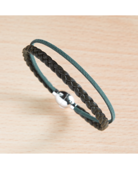 Bracelet cuir homme Alexandre - FlowersForZoé