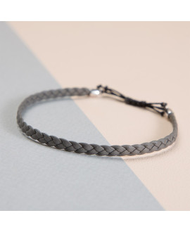 Bracelet cuir tressé homme Barnabé - FlowersForZoé