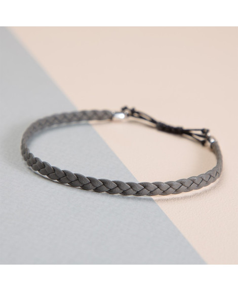 Bracelet cuir tressé homme Barnabé - FlowersForZoé