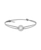 Bracelet étoile or blanc 18K sur cordon - Lucas Lucor