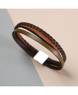 Bracelet cuir homme Martin - FlowersForZoé