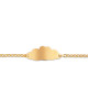 Bracelet bébé nuage or jaune 18K à graver - Lucas Lucor