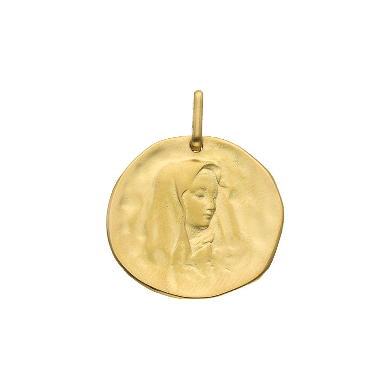 Medaille bébé Mon Premier Bijou Médaille Saint Christophe ronde - Or jaune  9ct sur