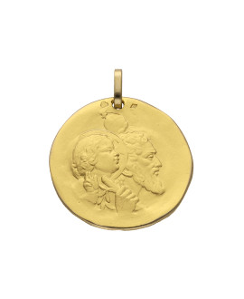 Médaille Saint Christophe personnalisable (or jaune 750°)