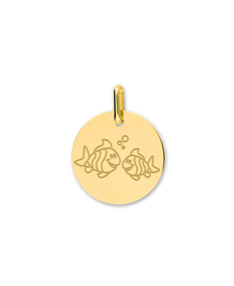 Médaille bébé poisson or jaune 18K - Lucas Lucor