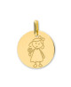 Médaille bébé signe de la Vierge or jaune 18K - Lucas Lucor
