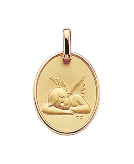 Médaille ange dormeur ovale - Lucas Lucor