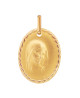 Médaille ovale Vierge contour perlé - Lucas Lucor