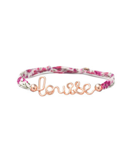 Bracelet prénom fil sur Liberty enfant - Padam Padam