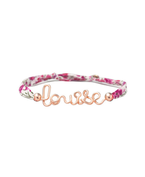 Bracelet prénom fil sur Liberty enfant - Padam Padam