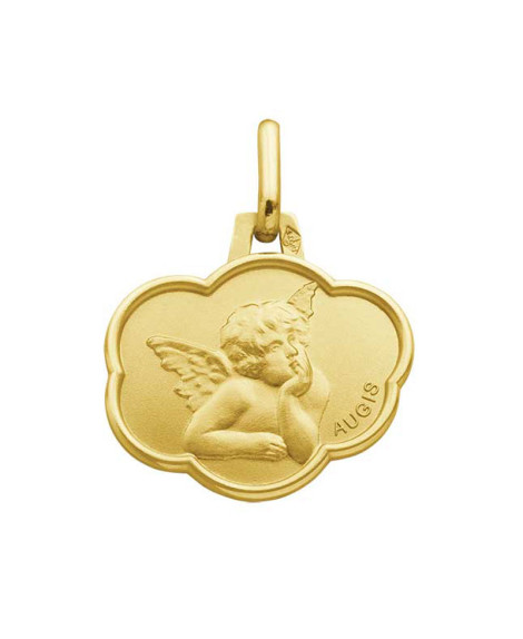 Augis : médaille ange nuage or jaune 18 carats