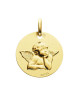 Augis : médaille ange Raphaël or jaune poli satiné 