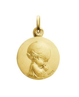 Augis : médaille ange agenouillé "Les Loupiots" or jaune