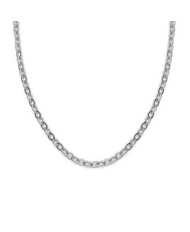 Chaîne forçat ronde 1,65 mm or blanc 18 carats