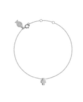 Bracelet chaîne croix argent - Clio Blue