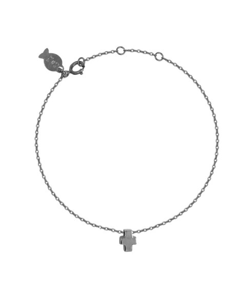 Bracelet chaîne croix noir - Clio Blue