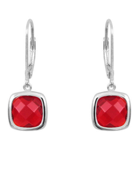 Boucles d'oreilles Sissi rouge rubis - Clio Blue