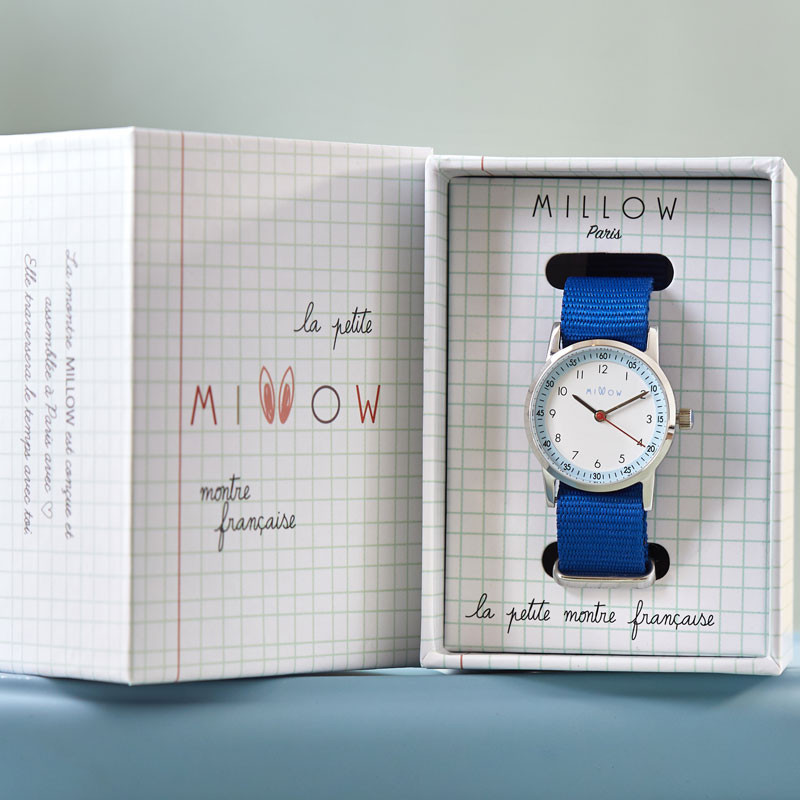 Montre enfant Millow Ciel Rayé Bleu - montre garçon