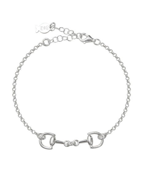 Bracelet étrier chaîne argent - Clio Blue