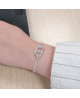 Bracelet chaîne double argent maille marine GM - Clio Blue