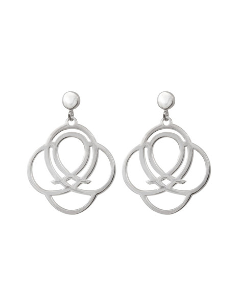 Boucles d'oreilles arabesque argent - Clio Blue