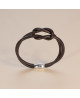 Bracelet cuir homme nœud marin Amaury - FlowersForZoé