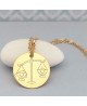 Médaille bébé signe Balance or jaune 18K - Lucas Lucor