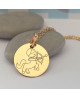 Médaille bébé signe Sagittaire or jaune 18K - Lucas Lucor