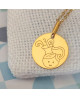 Médaille bébé verseau or jaune 18K - Lucas Lucor